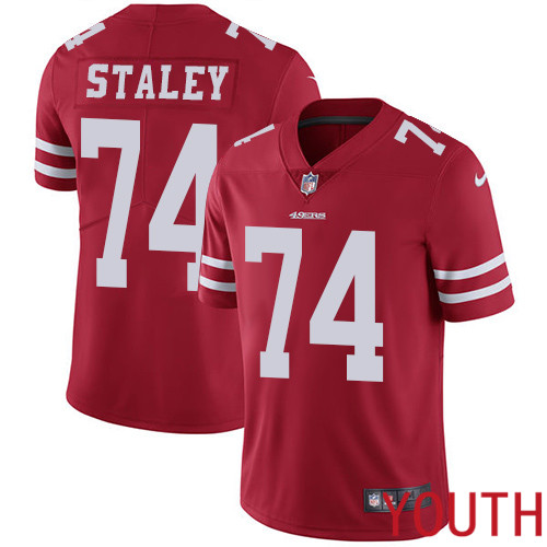 San Francisco 49ers Limited Red Youth Joe Staley Home NFL Jersey #74 Vapor Untouchable